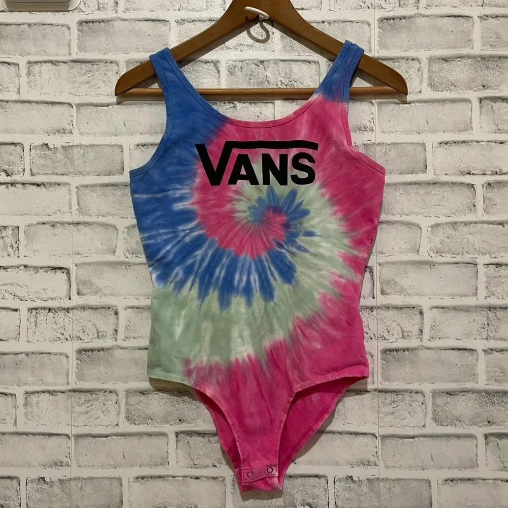 Women’s VANS tie-dye sleeveless logo bodysuit Medium